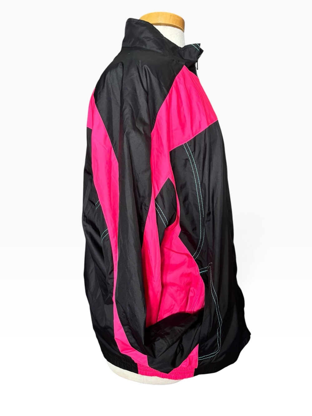 Nike x Atmos NRG Vintage Patchwork Track Jacket Black Pink Jade Sz L - Picture 3 of 6
